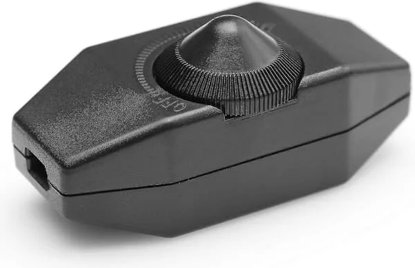 1-60W LED-dimmer Dimmerbar (vridbar dimmer) LED-dimmer, På/Av, 220-230V, CE In-line-brytare, Svart SUMFZ066869