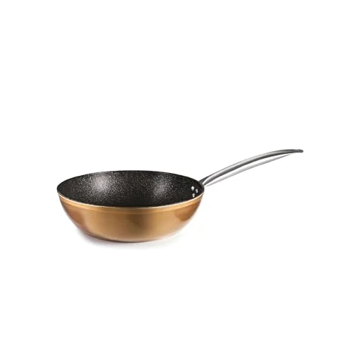 IBILI Natura Copper djup stekpanna, 28 cm, aluminium, non stick stenstil, lämplig för induktionshällar 8411922441352