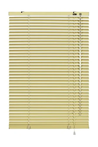 GARDINIA Aluminiumpersienn, Insyn ljus och bländskydd, Vägg takmontering, Monteringssats ingår, Beige, 120 x 175 cm (BxH) 4003018068938