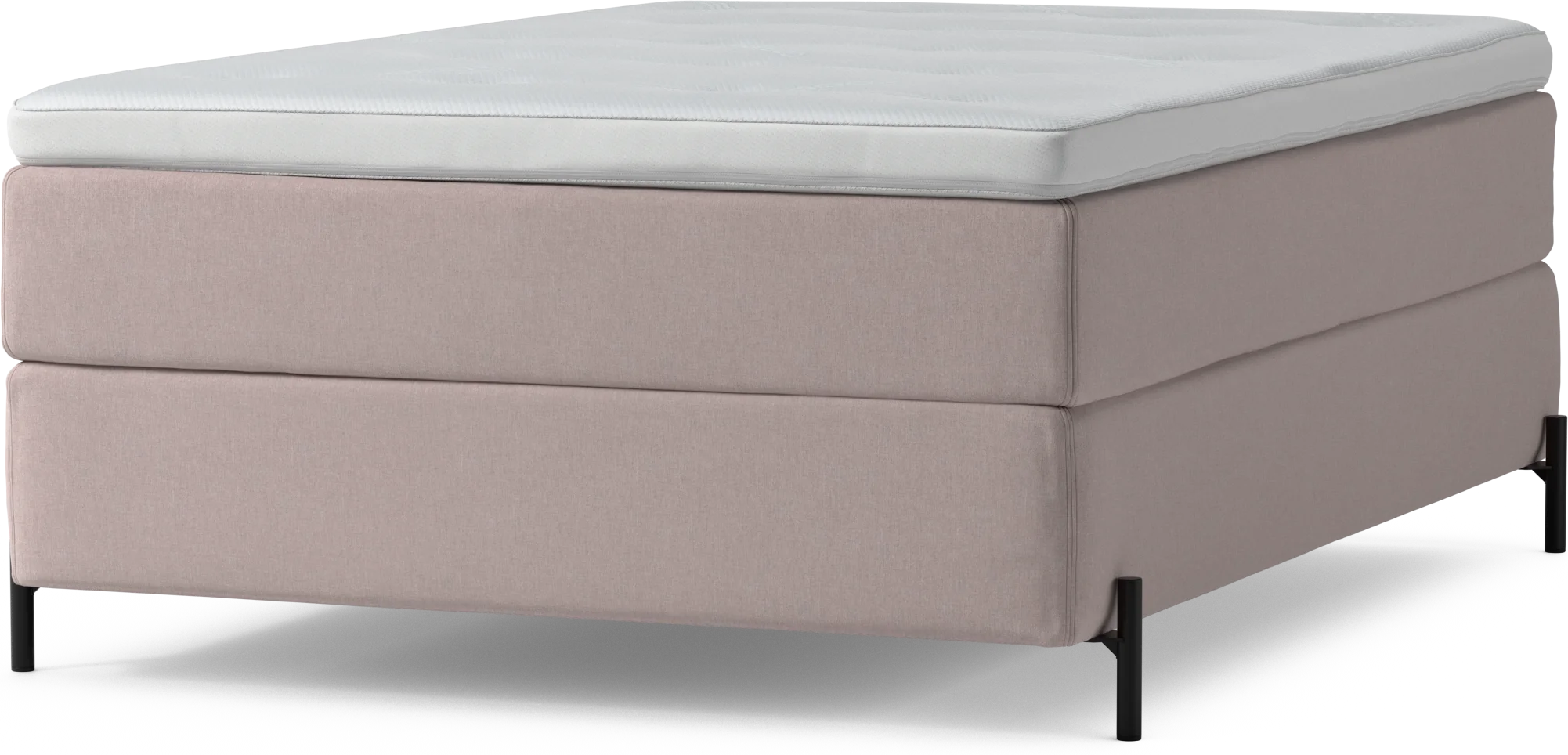 Delux Dream Kontinentalsäng, enkelsäng 140 cm med bäddmadrass och sängben VKZLG