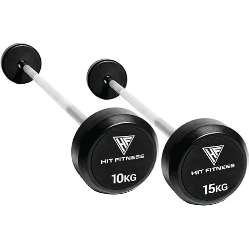 Hit Fitness Unisex vuxen rund gummikant grill 20 kg, svart & krom, 106,6 x 18 cm 5391536233785