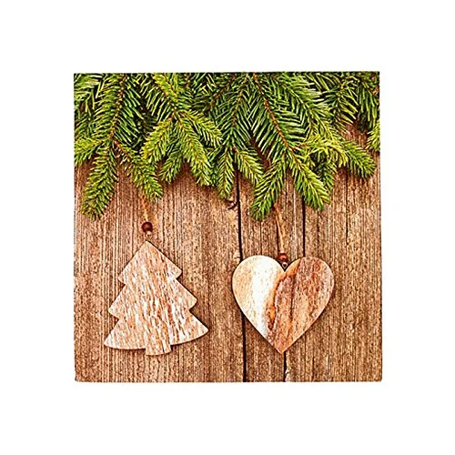 Jullunchservetter "Hjärta och gran" 33 x cm 4037698185555