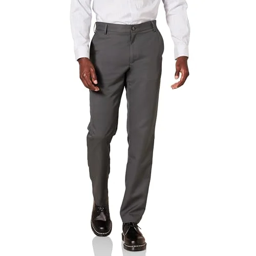 Amazon Essentials Herr Slim Fit klänning med platt framsida, mörkgrå, 34 B x 29 L 195111847788