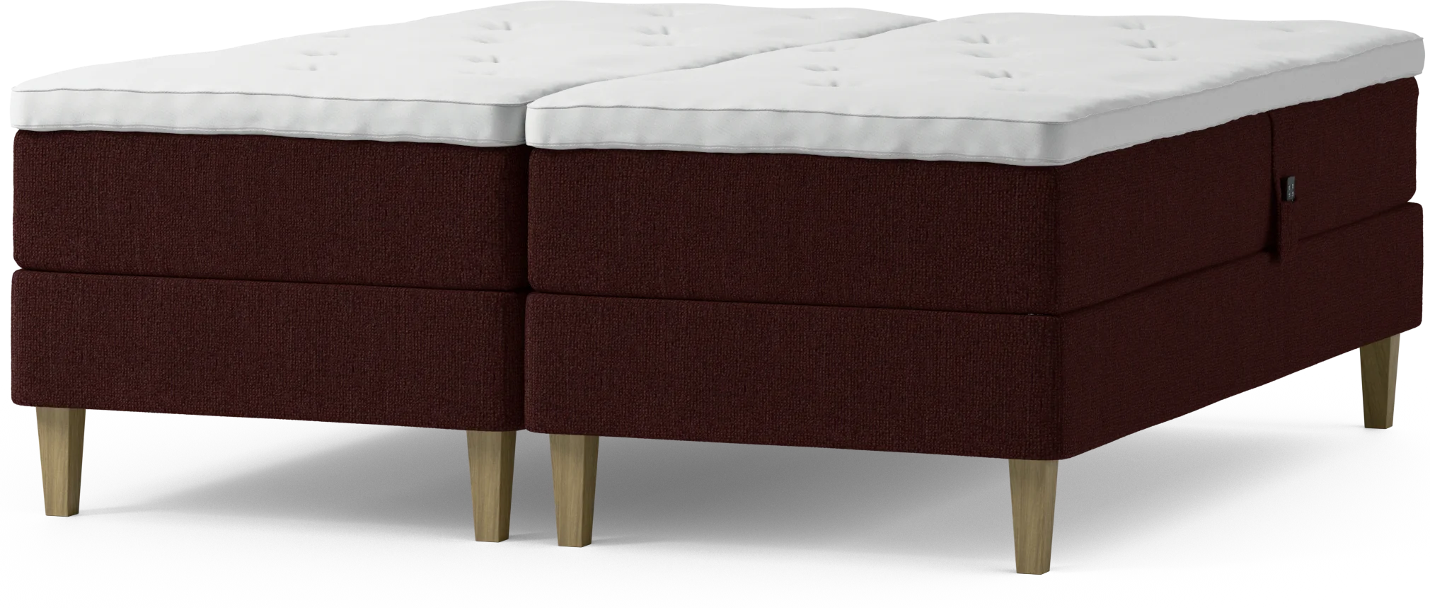 Delux Dream Ställbar säng, dubbelsäng med bäddmadrass och sängben J4u5T