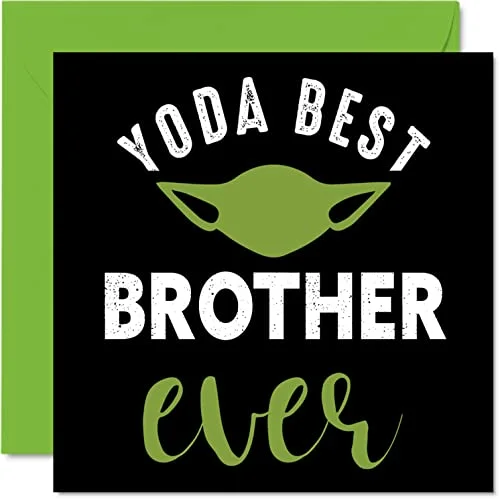 Roliga födelsedagskort till bror Yoda Best skämt grattis på från syster, födelsedagspresenter, 145 mm x syskon gratulationskort present 5059575978165