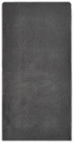 LUXOR levande fuskpäls coste fluffig matta sovrum perfekt för användning som sängmatta mysig pälsmatta lammskinnsimitation 60 x 120 cm antracit 4002398080455