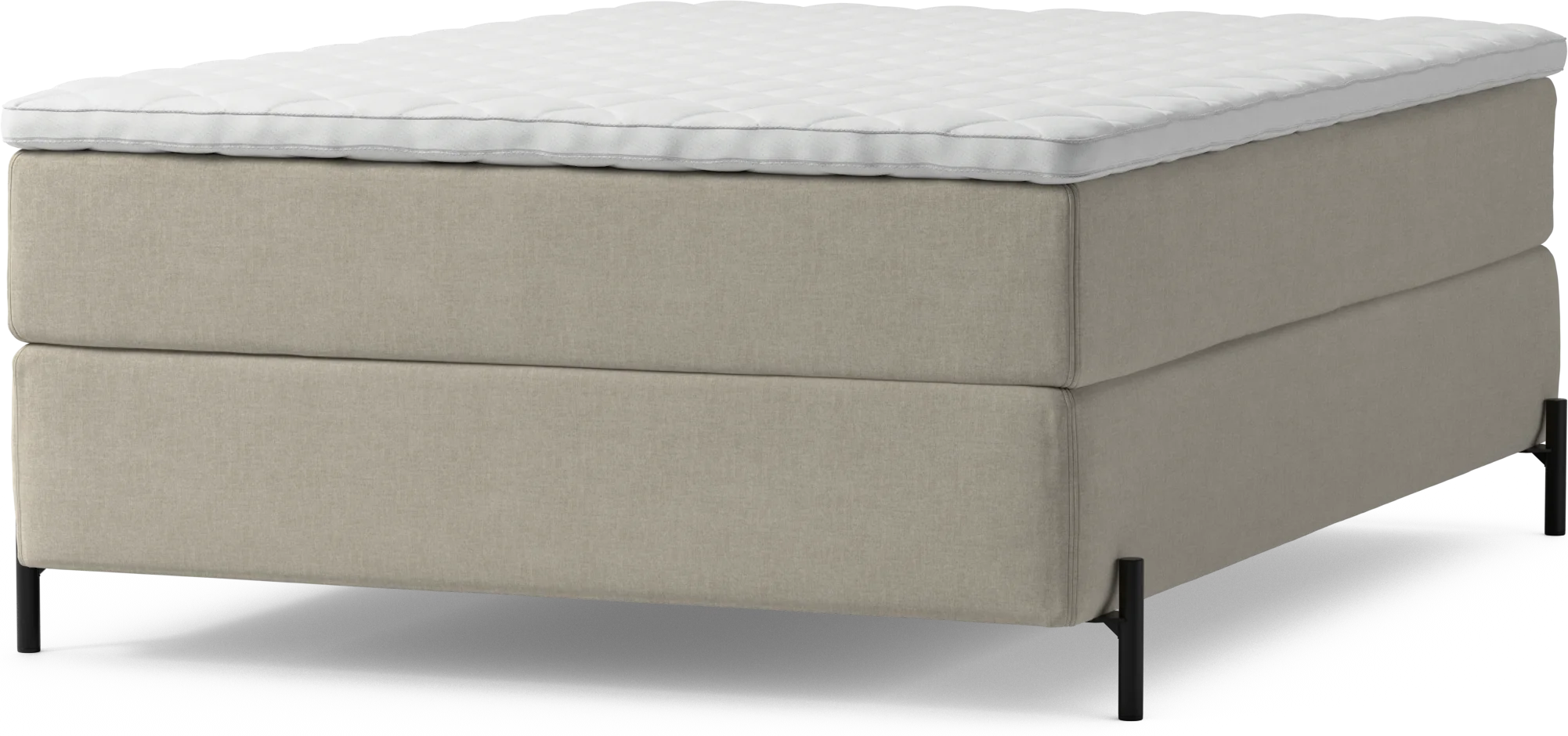 Delux Dream Kontinentalsäng, enkelsäng 140 cm med bäddmadrass och sängben EKs82