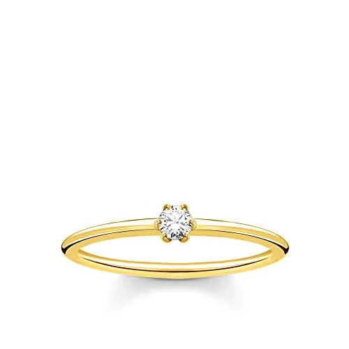 Thomas Sabo bague pierre blanche argent plaqué or TR2312 414 14 60 4051245490091