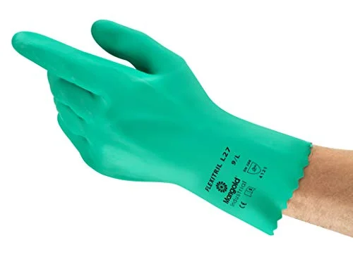 Ansell Flexitril L27 nitrilhandskar, kemiska produkter, grön, storlek XL (12 par) 3252449013807