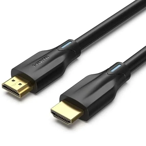 PRENDELUZ HDMI kabel 1 meter 2,1 8K svart, höghastighetskabel, eARC HDCP 2.2&2.3 Dynamic HDR D.olby Atmos, kompatibel med PS5 HDTV skärm 8435611451699