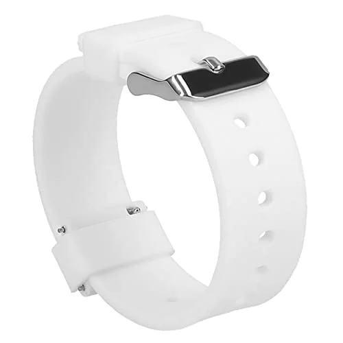 mumbi Klockarmband 18 mm silikon, ersättningsarmband för klockor, vitt 4251657955267