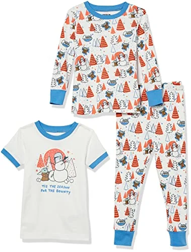 Amazon Essentials pojkar Disney Snug-Fit bomullspyjamas, 3-delad Star Wars Mando vinter, XX-Large 196433582906