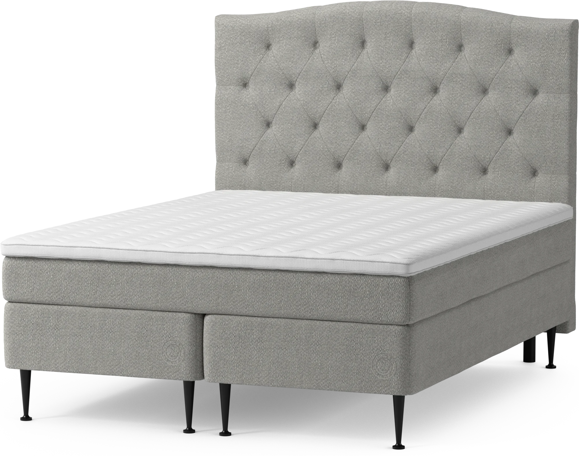 Asperö Comfort Kontinentalsäng, dubbelsäng med bäddmadrass Comfort och sängben NM1GW