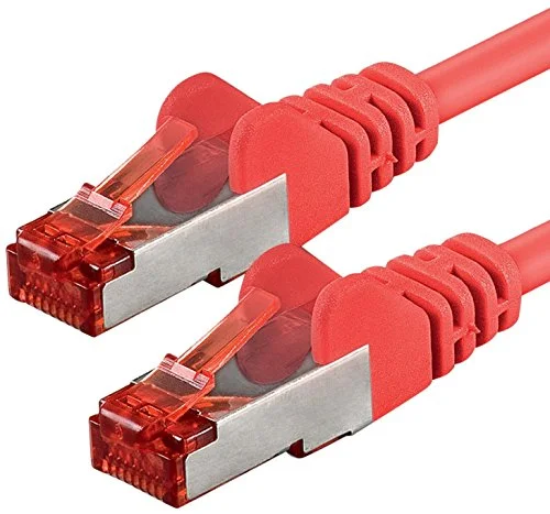1aTTack.de 1 x 2 m Cat 6 nätverkskabel patchkabel Cat6 RJ45 SFTP röd 4250344851462