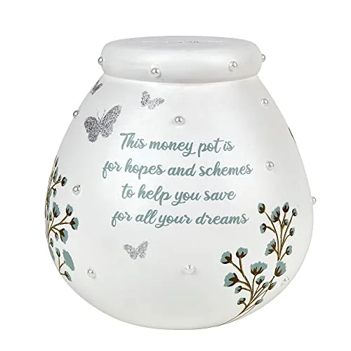 Pot Of Dreams keramisk sparbössa blommig blommande 5053944634690