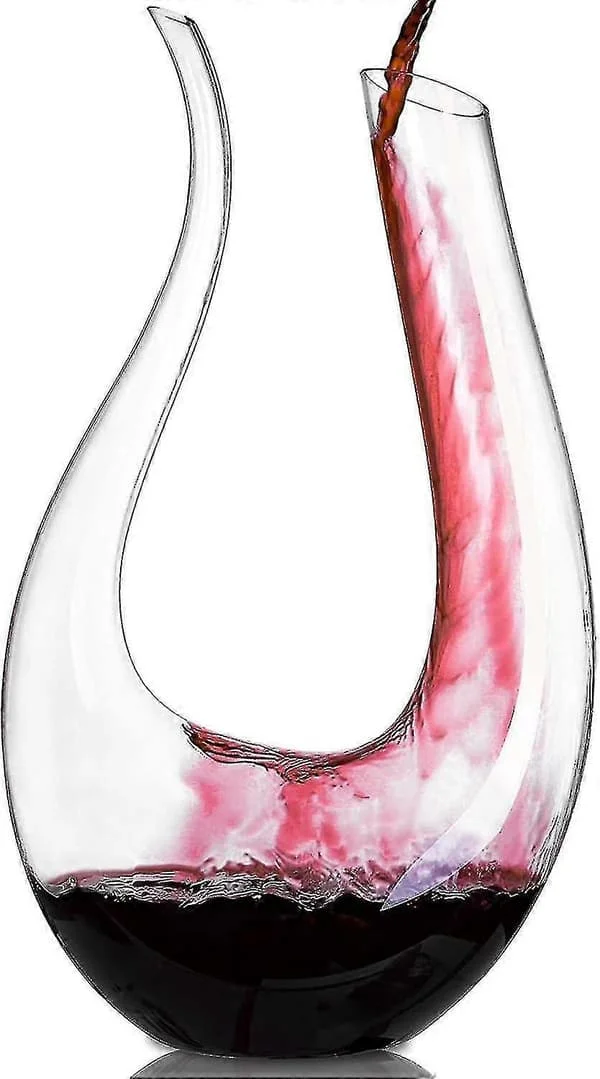 1.5 liters U-shaped Crystal Glass Wine Decanter, Lead-Free Red Wine Decanter, Aerated Wine Bottle with Decanter Glass, Decanter Bottle-FF- Z-FD-FF-L-84073 1.5 liters U-shaped Crystal Glass Wine Decanter, Lead-Free Red Wine Decanter, Aerated Wine Bottle with Decanter Glass, Decanter Bottle-FF- Z-FD-FF-L-84073