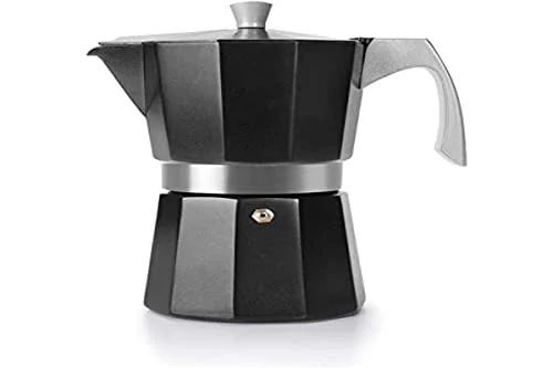 IBILI Evva espressobryggare, gjuten aluminium, lämplig för induktion, 12 koppar, 600 ml, svart 8411922436952