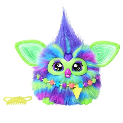 Furby Galaxy, interaktiv plysch lyser i mörkret fransk version 5010996209320