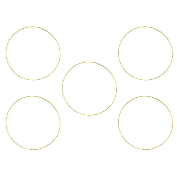 1 set drömfångare DIY cirklar rund metallring DIY dekorativa tillbehör (30X30CM, guld) LGH-16965 1 set drömfångare DIY cirklar rund metallring DIY dekorativa tillbehör (30X30CM, guld) LGH-16965