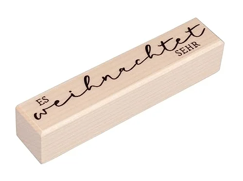 Rayher stämpel "Es Christmas sehr", 2 x 10 cm, 29255000 4006166807046