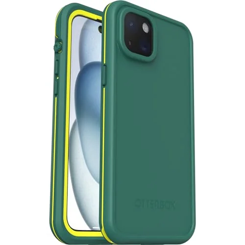OtterBox Fre Case for iPhone 15 Plus, Waterproof (IP68), Shockproof, Dirtproof, Drop proof to 2 Meters, Sleek and Slim Protective with built in Screen Protector, Sustainably Made, Grön 840304762293