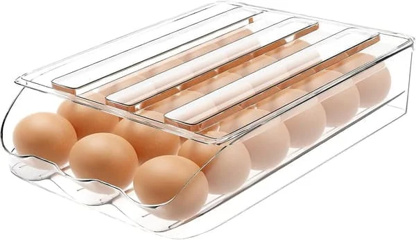 (1 Layer) Egg Holder for Refrigerator, Egg Container with Lid, 18 260710ZJTfdcj266 (1 Layer) Egg Holder for Refrigerator, Egg Container with Lid, 18 260710ZJTfdcj266