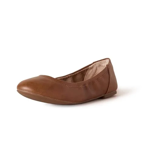 Amazon Essentials kvinnors Belice balett platt, kastanjebrunt fuskläder, 8 840809116621