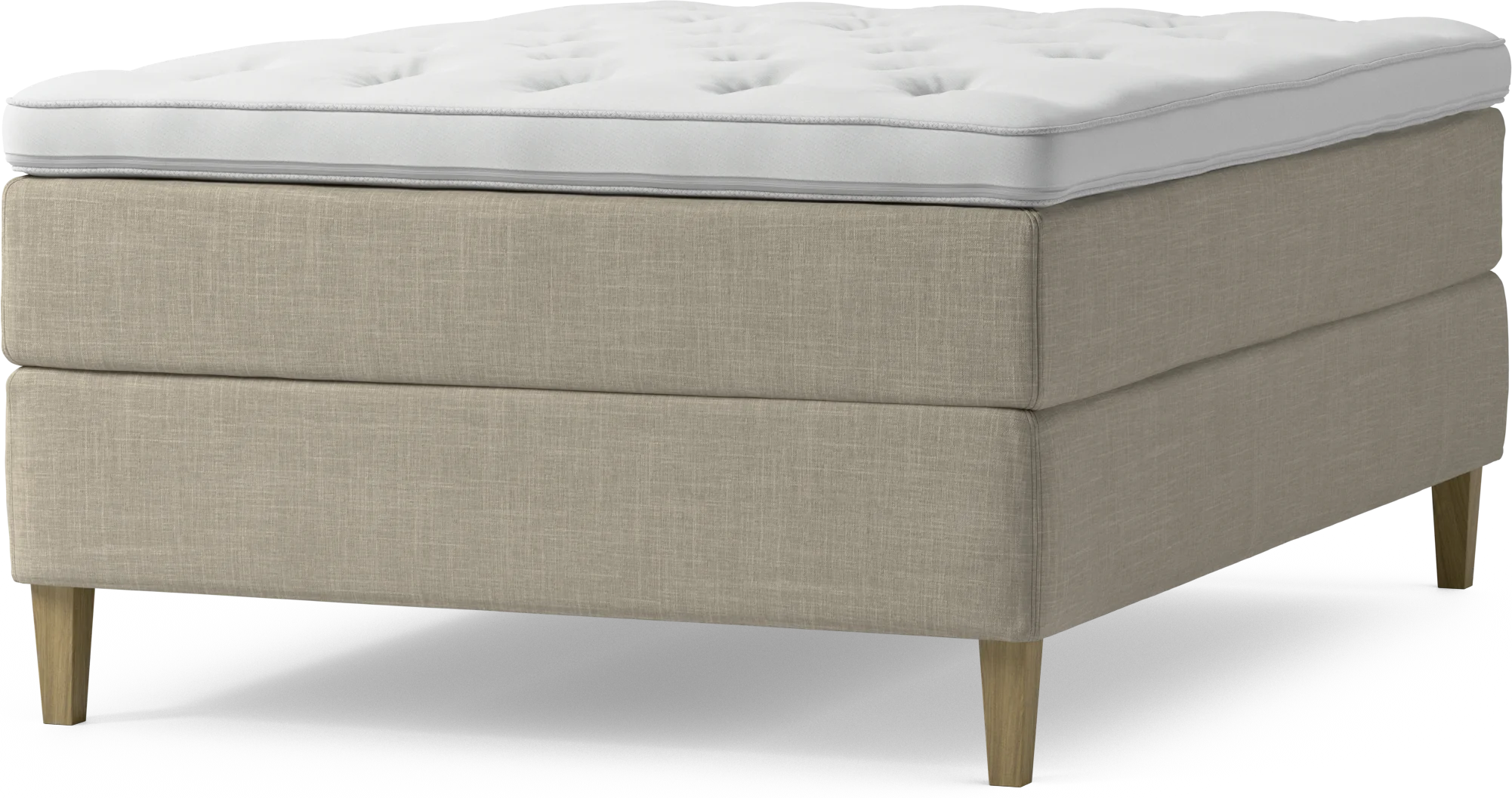 Delux Dream Kontinentalsäng, enkelsäng 140 cm med bäddmadrass och sängben bkKm3