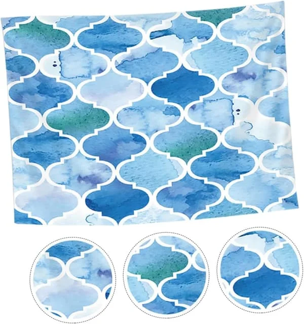 1 st blå 200X150CM gobeläng strandhandduk väggdusch gardinband CJ-02-0811001459 1 st blå 200X150CM gobeläng strandhandduk väggdusch gardinband CJ-02-0811001459
