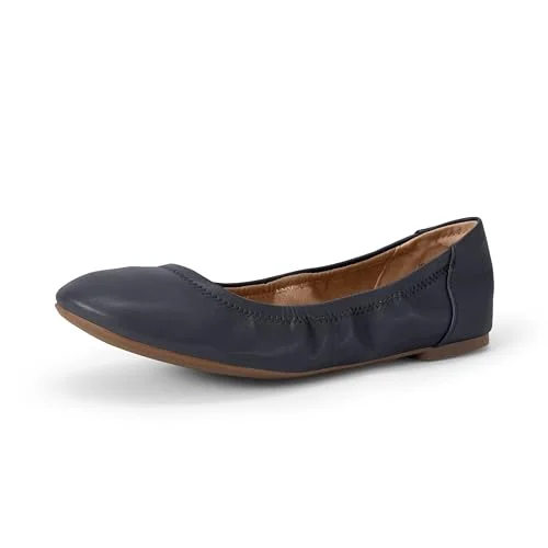 Amazon Essentials kvinnors Belice Slip On Balett platt, marinblå fuskläder, 36 EU Bred 840809136476