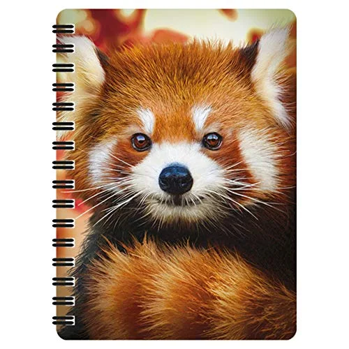3D LiveLife Jotter Baby Röd Panda från Deluxebase. Linskulär A6 Spiralbok med vanliga sidor i återvunnet papper. Konstverk licensierat den kända konstnären David Penfound. 5055727542826