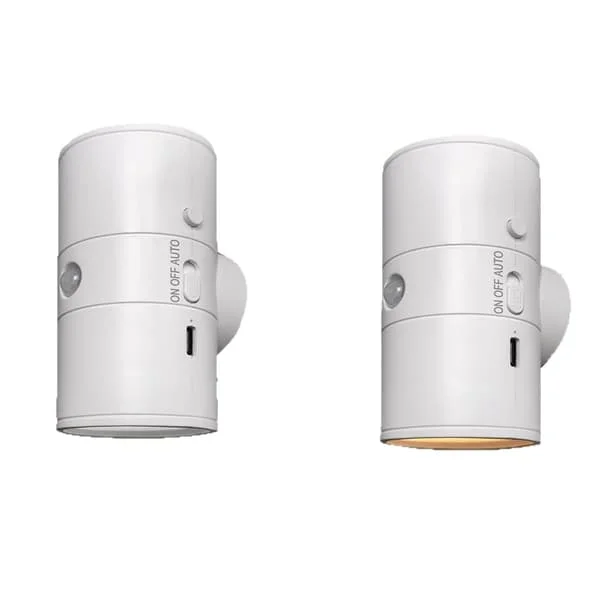 1/2 Modern LED Nattlampa - Väggmonterbar - Varmvitt Ljus - 0-100 Lumen Dimbar - Med Rörelsesensor - Lämplig för Sovrum och Hallar white 2PCS FD20260414YD-000100