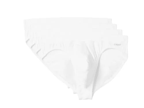 2(X) IST Herr bomull stretch bikini trosor 4 pack, Vitt, S 603679264188