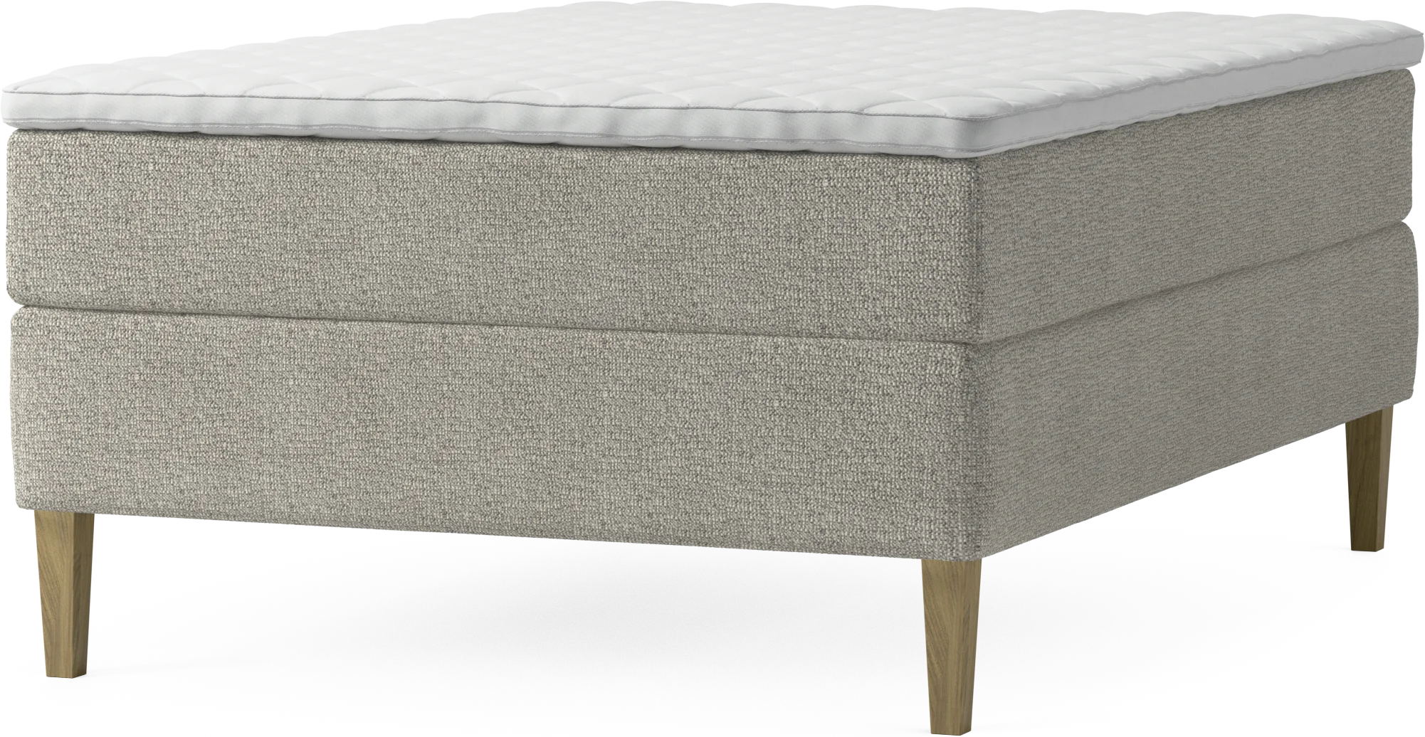 Delux Dream Kontinentalsäng, enkelsäng 140 cm med bäddmadrass och sängben mErKd