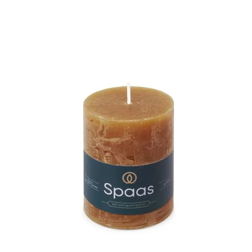 Spaas rustikt blockljus 70/95 mm 35 timmar konjak 5411708189679