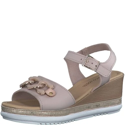 MARCO TOZZI dam, läder, 228005 42 sandal med klack, Rose nubuck, 39 EU 4064231794325