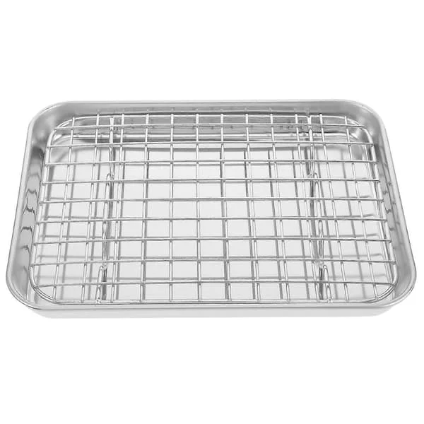 1 Set Baking Sheet with Rack Oven Baking Tray Stainless Steel Baking Sheet Baking Tools HY-SC-081301370 1 Set Baking Sheet with Rack Oven Baking Tray Stainless Steel Baking Sheet Baking Tools HY-SC-081301370