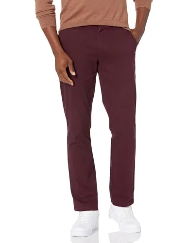Amazon Essentials mäns slim fit casual stretch chino byxa, vinröd, 32 B x 30 L 191770607794