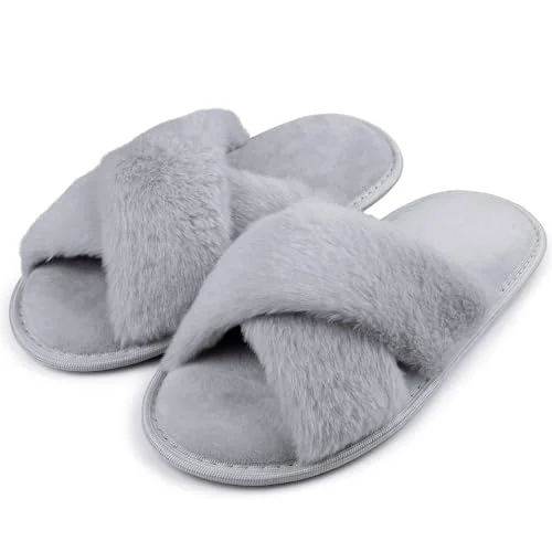 riemot fluffiga damtofflor, GRÅ, 38/39 EU 6975058033888