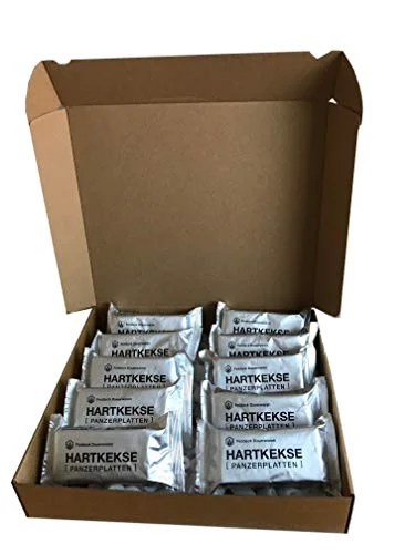 10 x 125 g ursprungliga Bundeswehr hårda kex (pansarplattor) tillverkade av 729378227139 10 x 125 g ursprungliga Bundeswehr hårda kex (pansarplattor) tillverkade av 729378227139