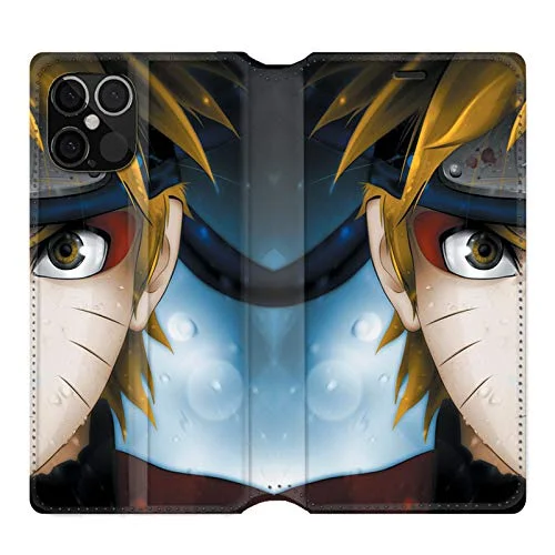 Läderfodral plånbok för Iphone 12 Pro Max Manga Naruto vit 3614849926161