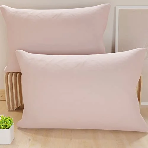 PETTI Hantverkare Italienska Par örngott Sängkuddar, Enfärgad Cypria Ljus, 100% Microfiber allergisk, Made in Italy 5056411129798