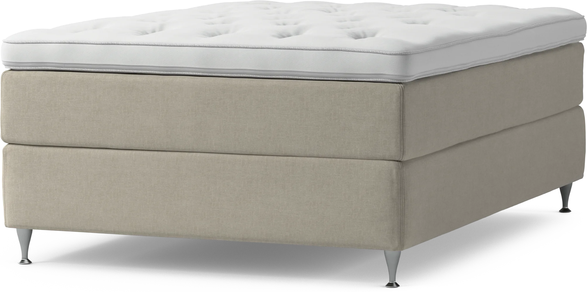 Delux Dream Kontinentalsäng, enkelsäng 140 cm med bäddmadrass och sängben TPJ35