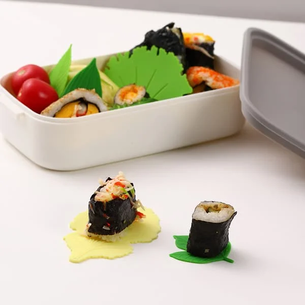 1 set silikonblad Bento-skål kopp lunchseparator sushi ris B one size MZQHG664@#13U1C4F0 1 set silikonblad Bento-skål kopp lunchseparator sushi ris B one size MZQHG664@#13U1C4F0