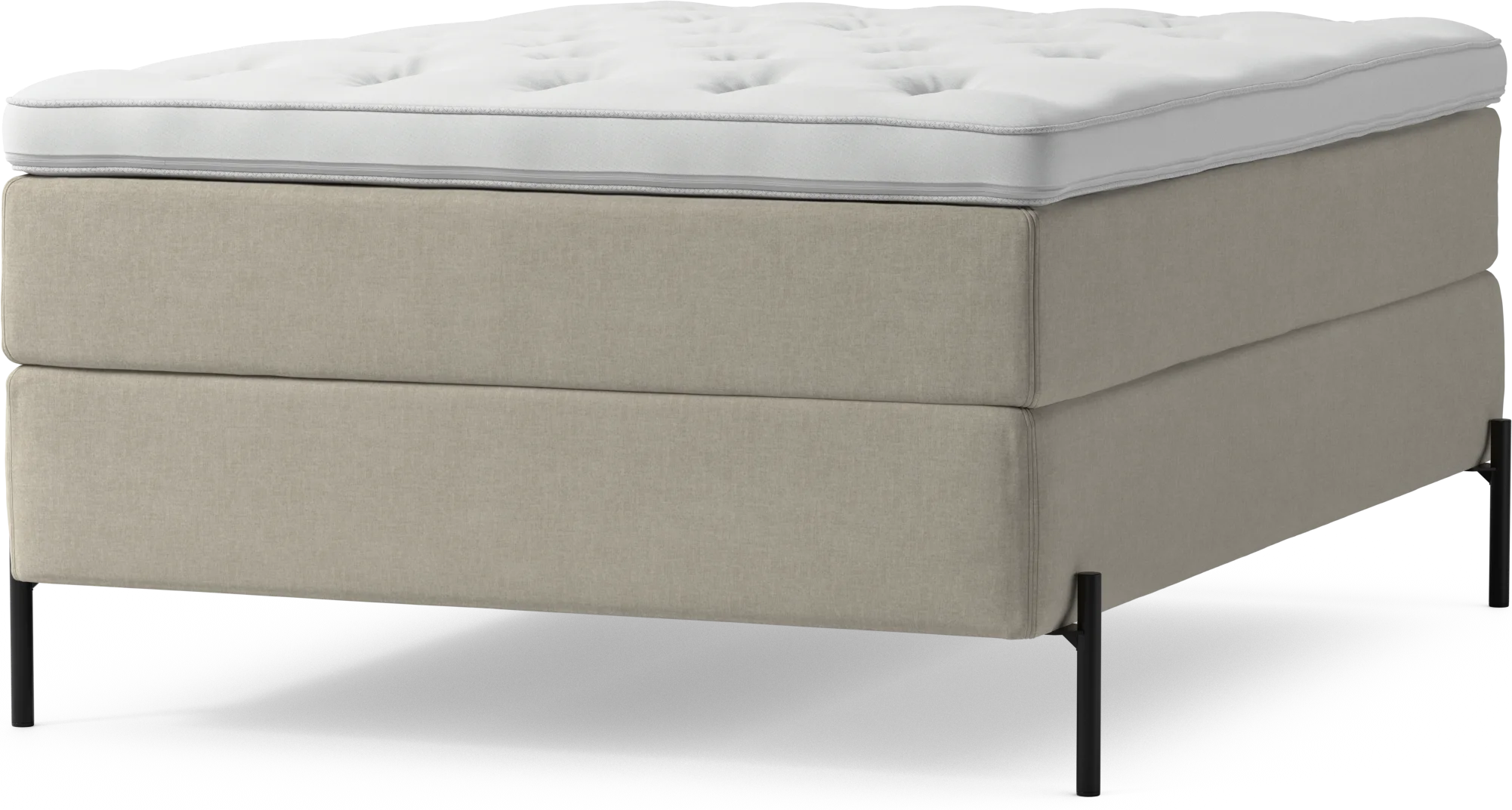 Delux Dream Kontinentalsäng, enkelsäng 140 cm med bäddmadrass och sängben TgKUN