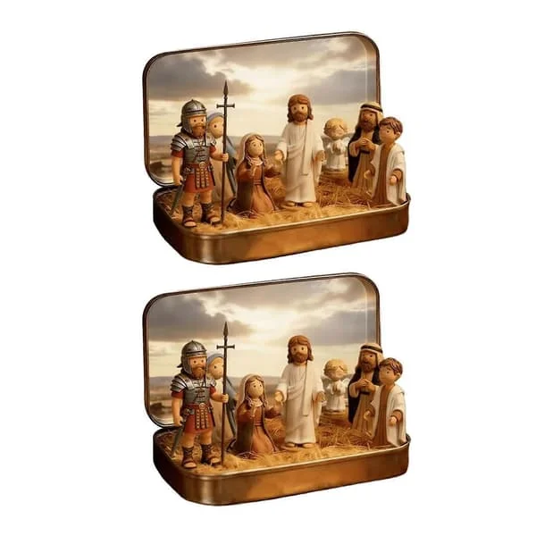 1/2 st Jesus korsfästelsescen i plåtlåda handgjord miniatyr i fickformat Jesus uppståndelse A 2pcs A ZZ-ZCF23314 1/2 st Jesus korsfästelsescen i plåtlåda handgjord miniatyr i fickformat Jesus uppståndelse A 2pcs A ZZ-ZCF23314