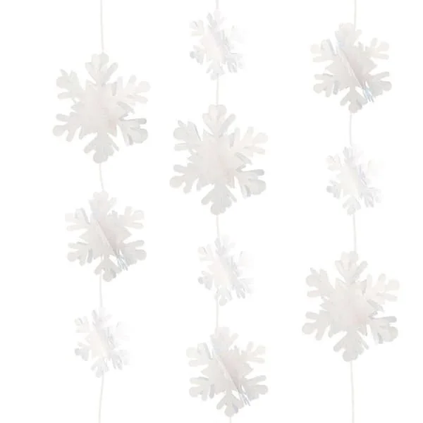 1 Set Julhängande Snöflinga DIY Snöflinga Banner Hem Dekorativa Rekvisita gogo-662-4154