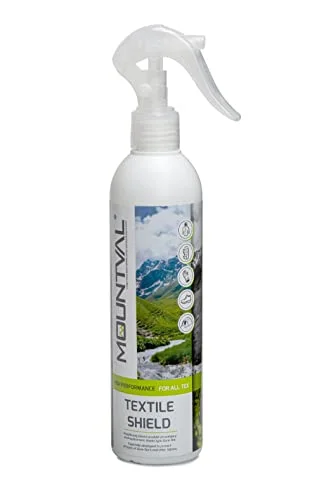 Mountval Textil Shield, Spray On Waterproofer för Vått Väder och Vandringskläder, Behaglig Lukt, Fungerar med Gore Tex, Lösningsmedelsfri, 300 ml 5908226953177