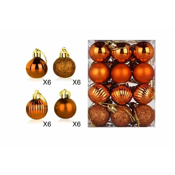 1 låda med 24 julgranskulor, julgranspynt, boll, jul, DXGHC BCAA00104510