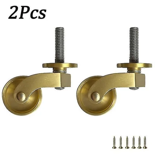 1/4pcs Universal Furniture Caster Antique Casters Wheels Vintage Brass 2pcs jjsm0617868